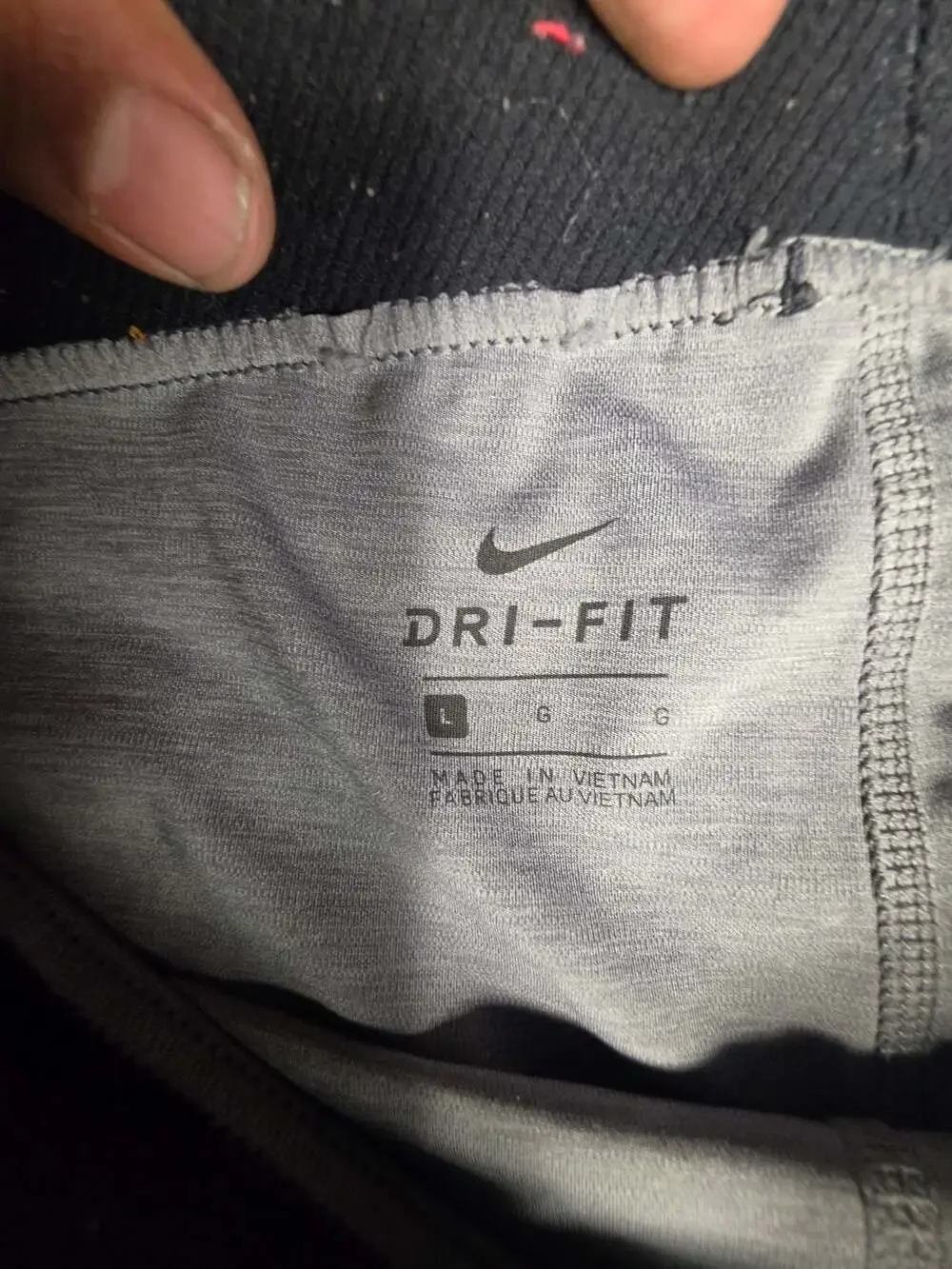 Nike Pro 365 Women's Black/Heather/White Mid-Rise Crop Leggings (CZ9803-010) S&L
